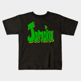 Jamaicans JA Reggae Rasta Ska Rocksteady dub band Vintage Retro rustic with Jamaican flag colours colors Jamaica Kids T-Shirt